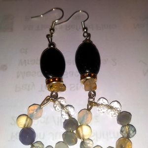 Smoky Quartz & Labradorite Earrings